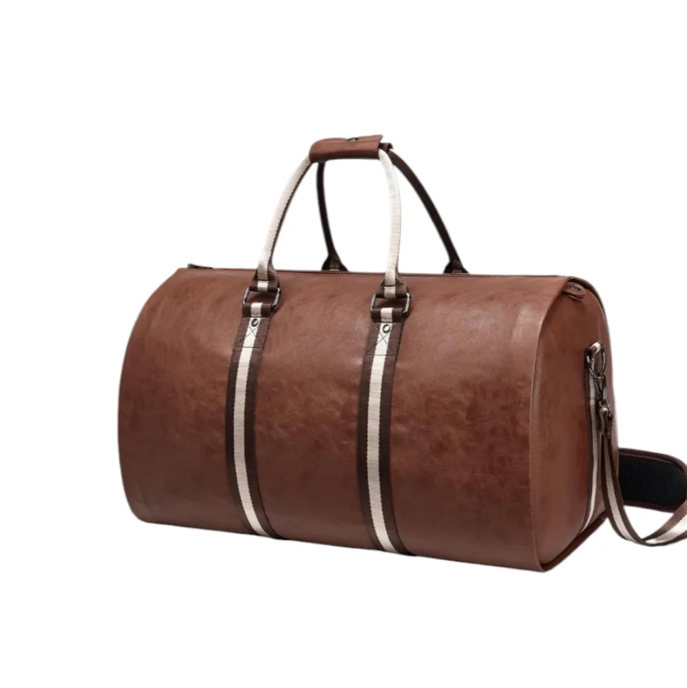 Brown Leather Duffel Bag